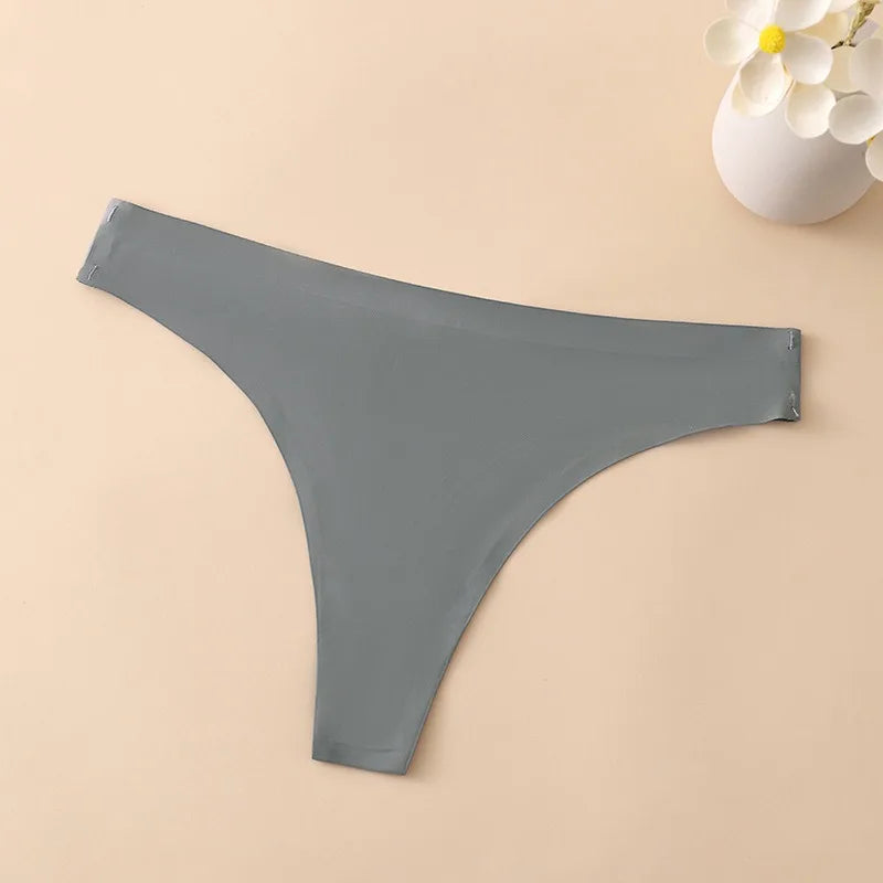 CowLost | product_id-seamless-women-s-ice-silk-breathable-thong-g-string-solid-color-lingerie |8
