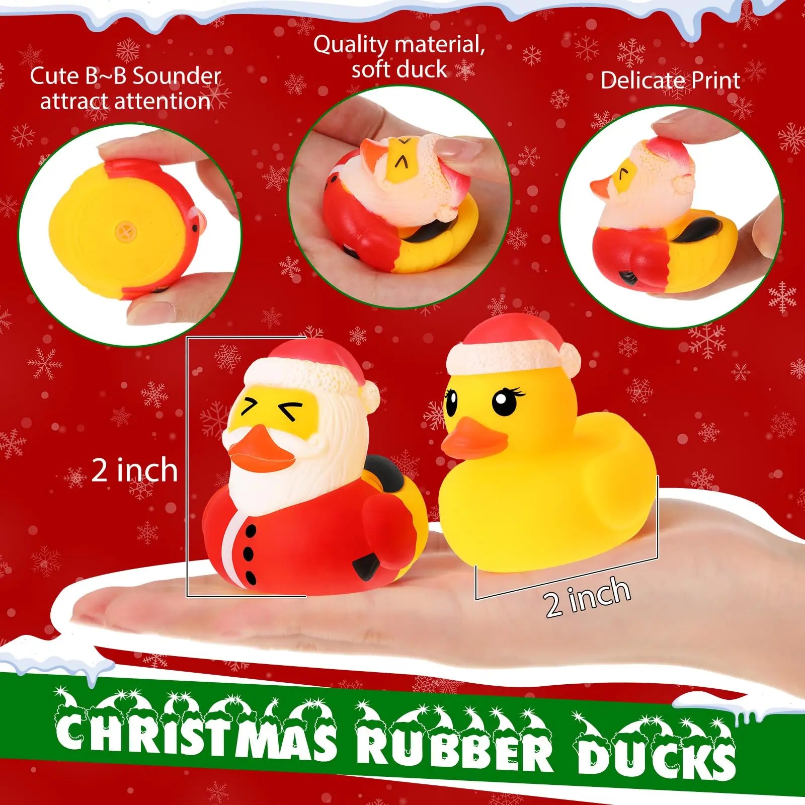 CowLost | product_id-100-pack-christmas-rubber-duck-toys-bulk-multi-style-winter-bath-ducks-santa-claus-elk-snowman-hat-scarf |2