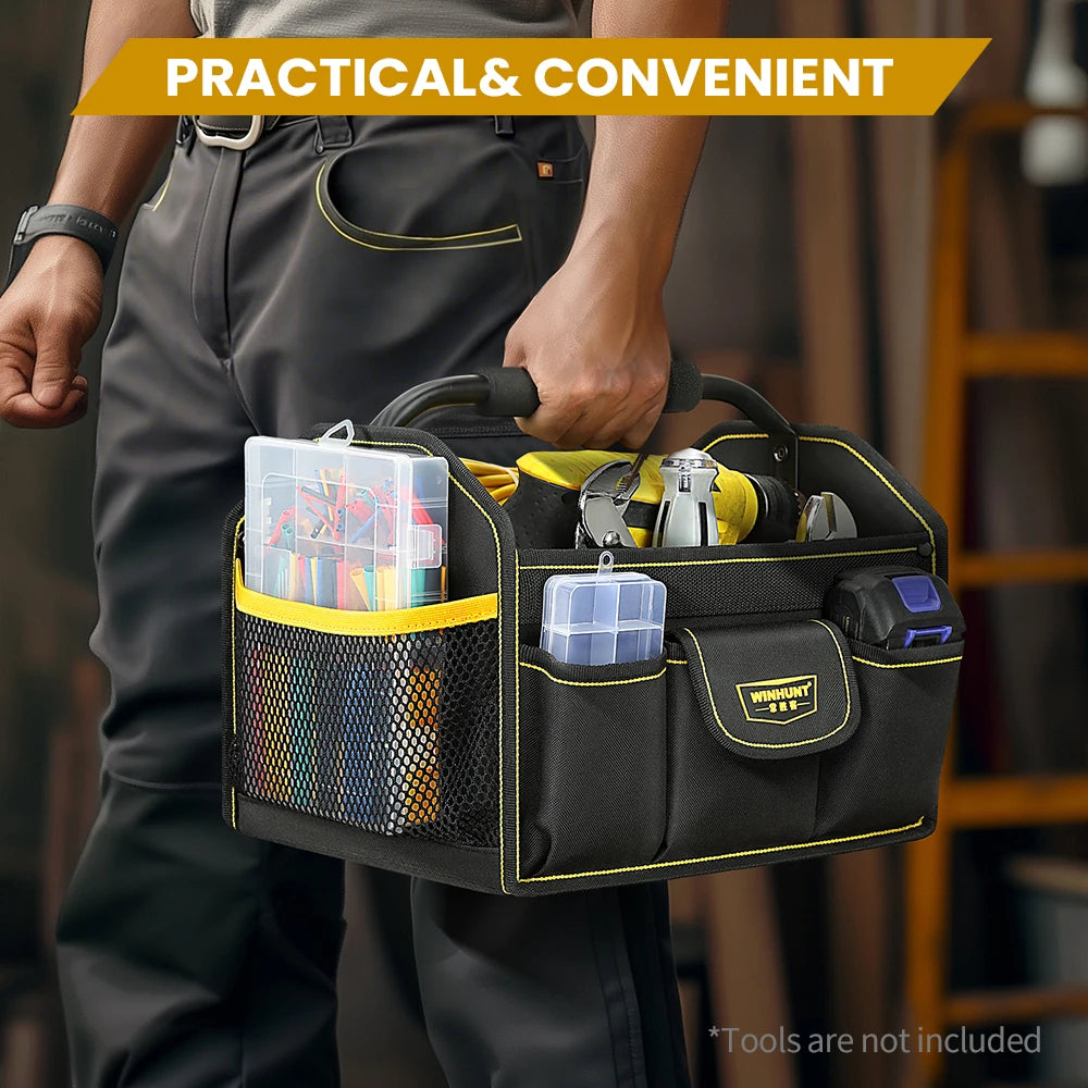 CowLost | product_id-winhunt-10-pocket-wide-mouth-heavy-duty-tool-tote-bag-for-electricians |1