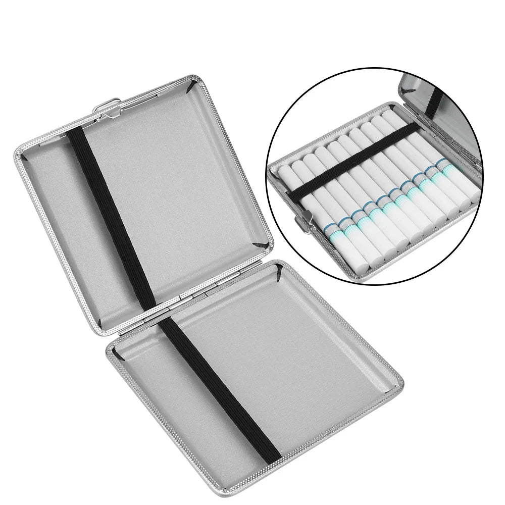 CowLost | product_id-stainless-steel-leather-cigarette-case-for-20pcs-double-open-tobacco-box |9