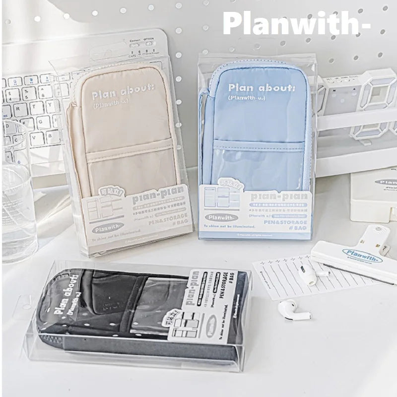 CowLost | product_id-planwith-multi-purpose-standing-pencil-bag-with-detachable-3-layer-desktop-organizer-for-school-work |6