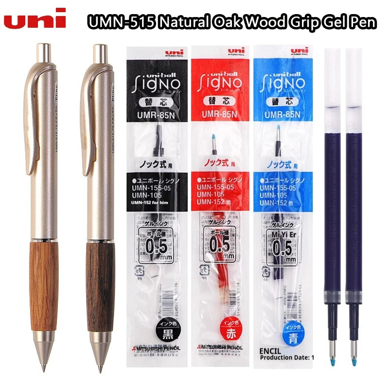 CowLost | poi-product_id-uni-mitsubishi-umn-515-0-5mm-gel-pen-with-oak-wood-barrel-for-office-study-exams |1