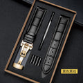 CowLost | product_id-genuine-leather-watchband-18-24mm-replacement-strap-with-wooden-box-and-butterfly-buckle |17