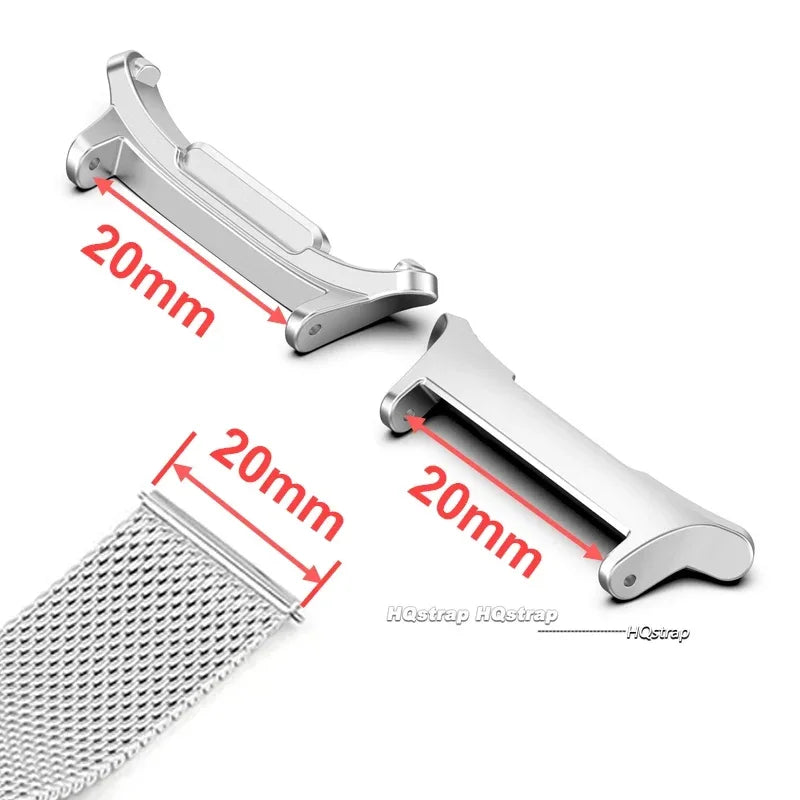 1 Pair Metal Adapter for Samsung Galaxy Watch 7 Ultra 47mm 20mm 22mm 24mm Bands