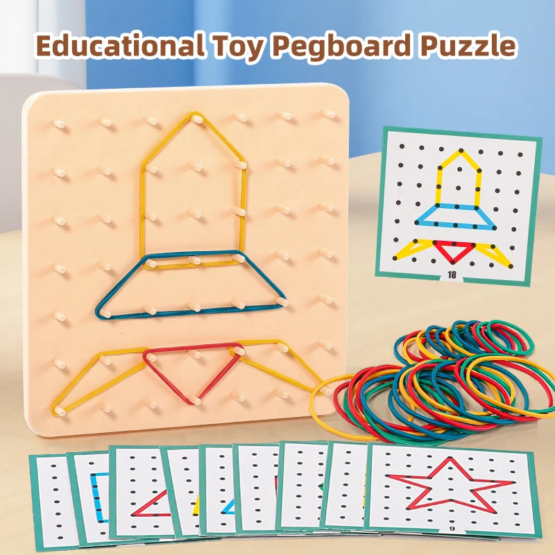 CowLost | product_id-knyysecq-childrens-nail-board-puzzle-toy-with-rubber-bands-and-geometric-shapes-cognitive-exercise-gift |2