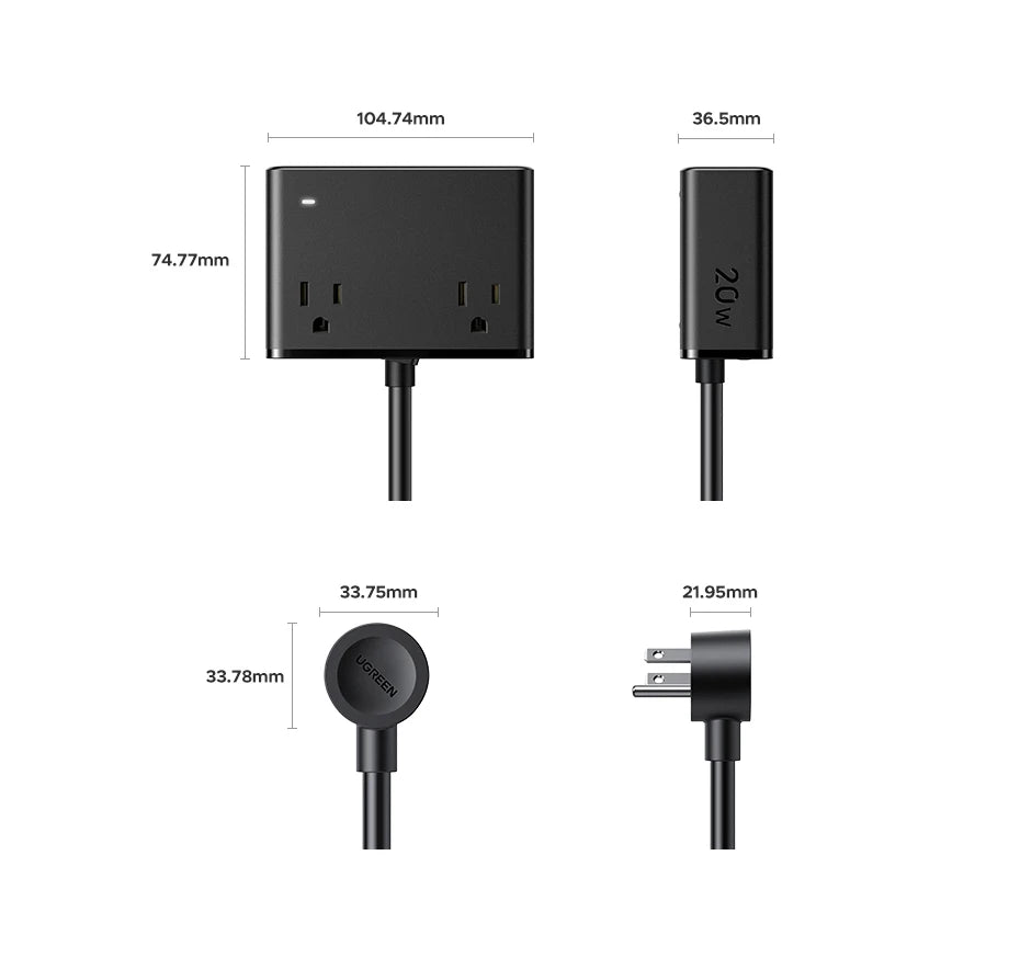 CowLost | ugreen-8-in-1-power-strip-us-plug-4-ac-outlets-3-usb-a-1-usb-c-2500w-fast-charger |26