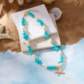 CowLost | bohemian-starfish-conch-pendant-necklaces-for-women-colorful-irregular-stone-choker-neck-chain-girls-summer-beach-party-jewelry |7