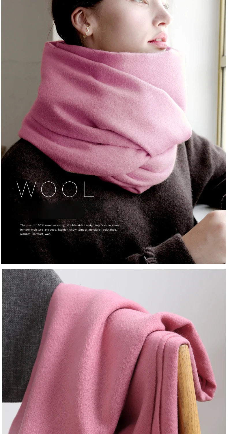 CowLost | wool-scarf-women-thick-cashmere-winter-scars |20