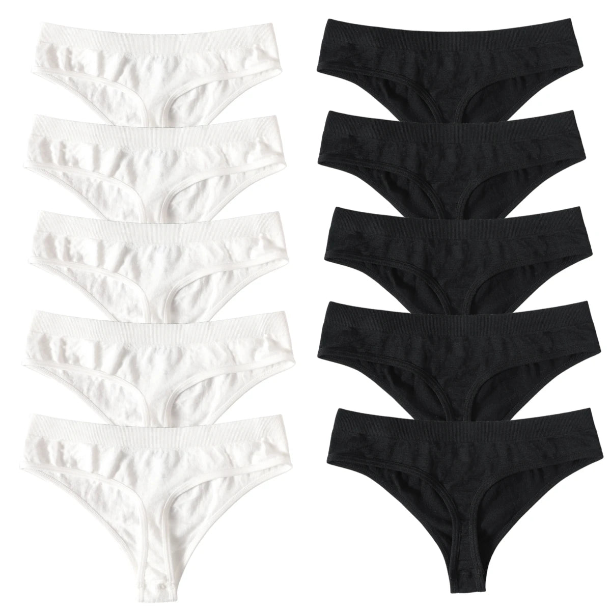 CowLost | product_id-10pcs-womens-seamless-low-waist-g-string-thong-panties-m-xl-sexy-underwear |24