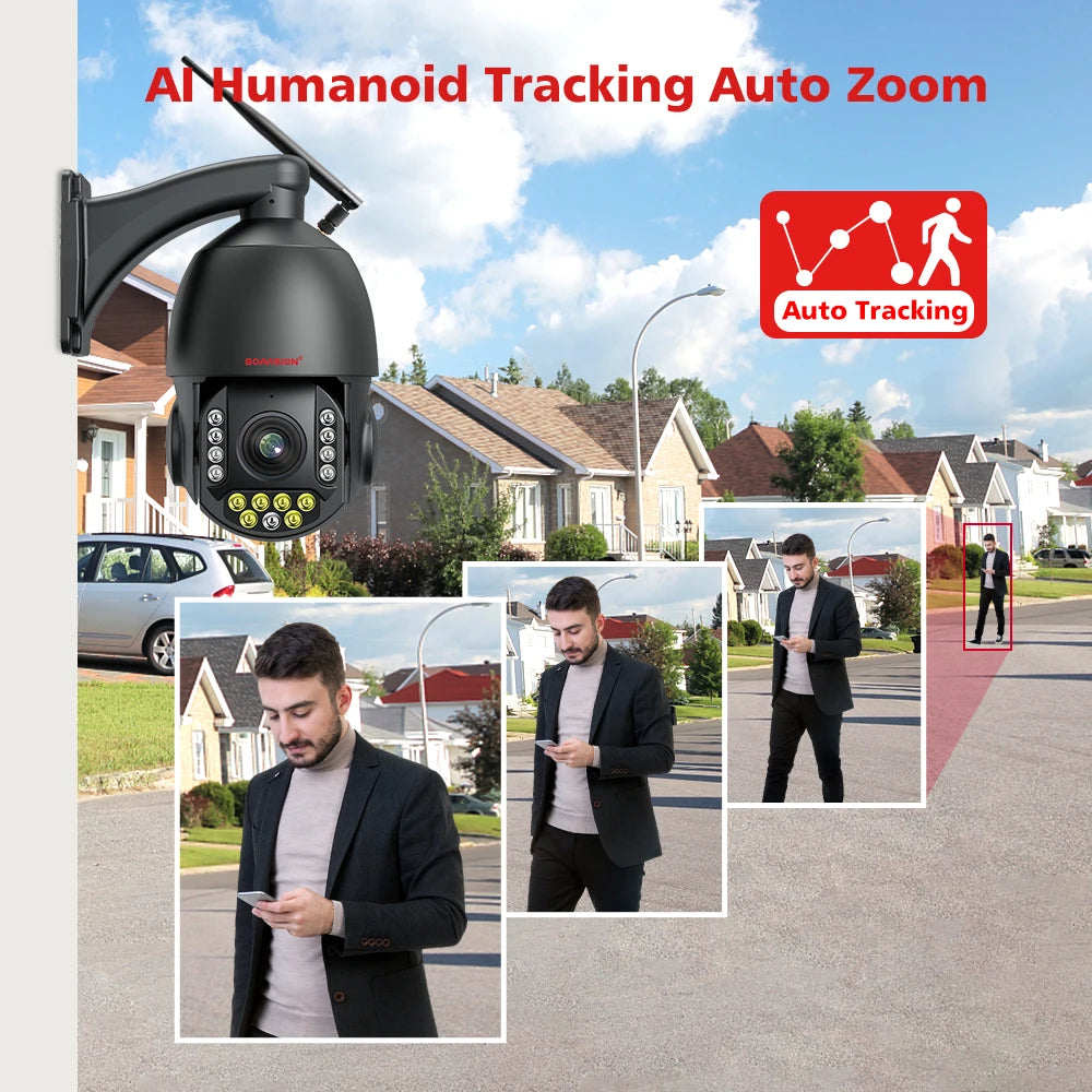 CowLost | 4k-8mp-surveillance-camera-wifi-4g-sim-card-poe-30x-zoom-ptz-ai-humanoid-tracking-ir-100m-outdoor-speed-dome-security-camera |3