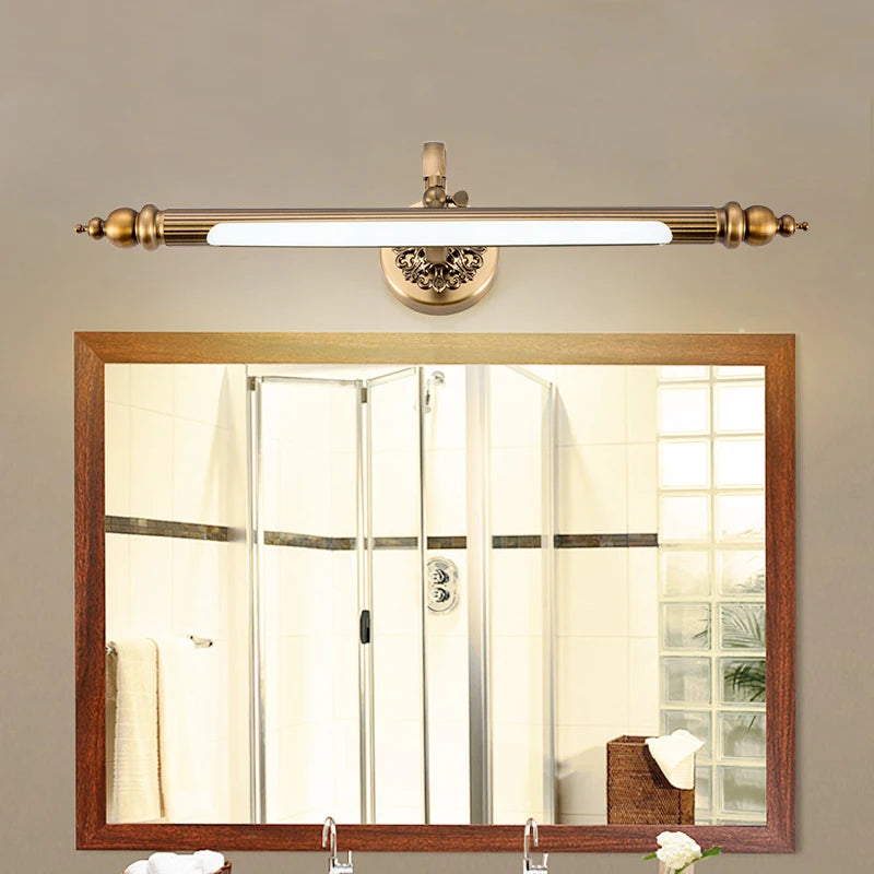 CowLost | product_id-bronze-mirror-led-wall-lamp-8w-51cm-antique-gold-for-bedroom-bathroom |3