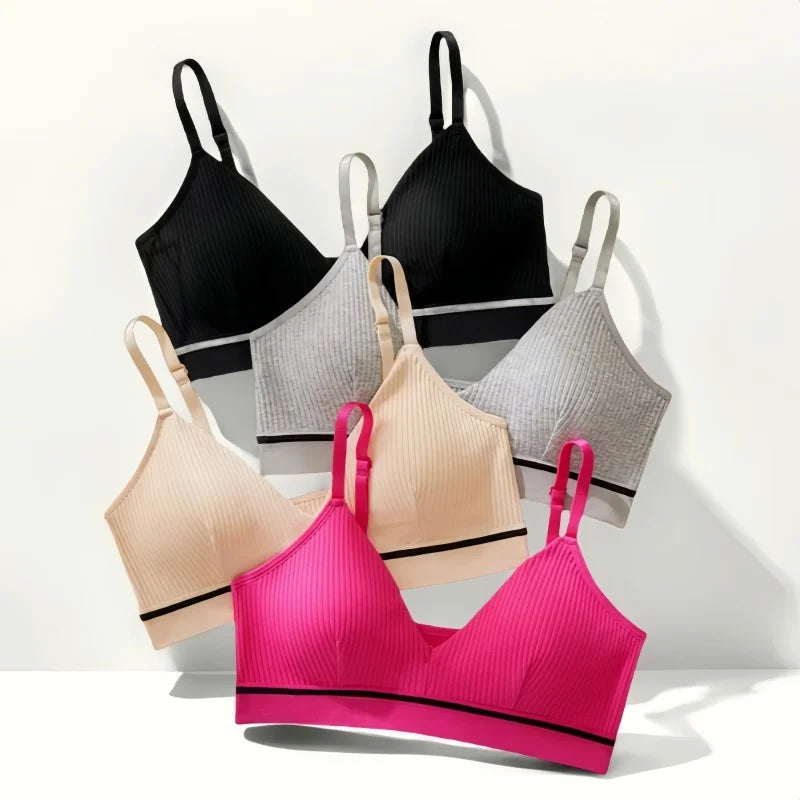 CowLost | product_id-women-s-cotton-wire-free-push-up-tube-top-bra-with-adjustable-straps-solid-color |1