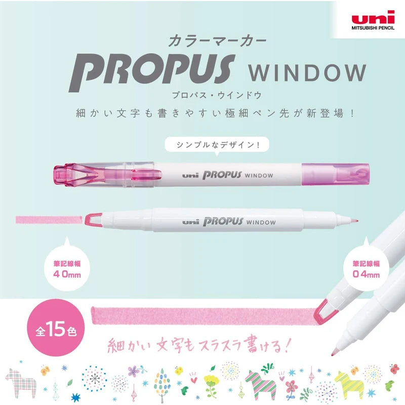 CowLost | product_id-uni-japanese-dual-tip-highlighter-pen-0-4mm-4mm-waterproof-marker-set-5pcs |6