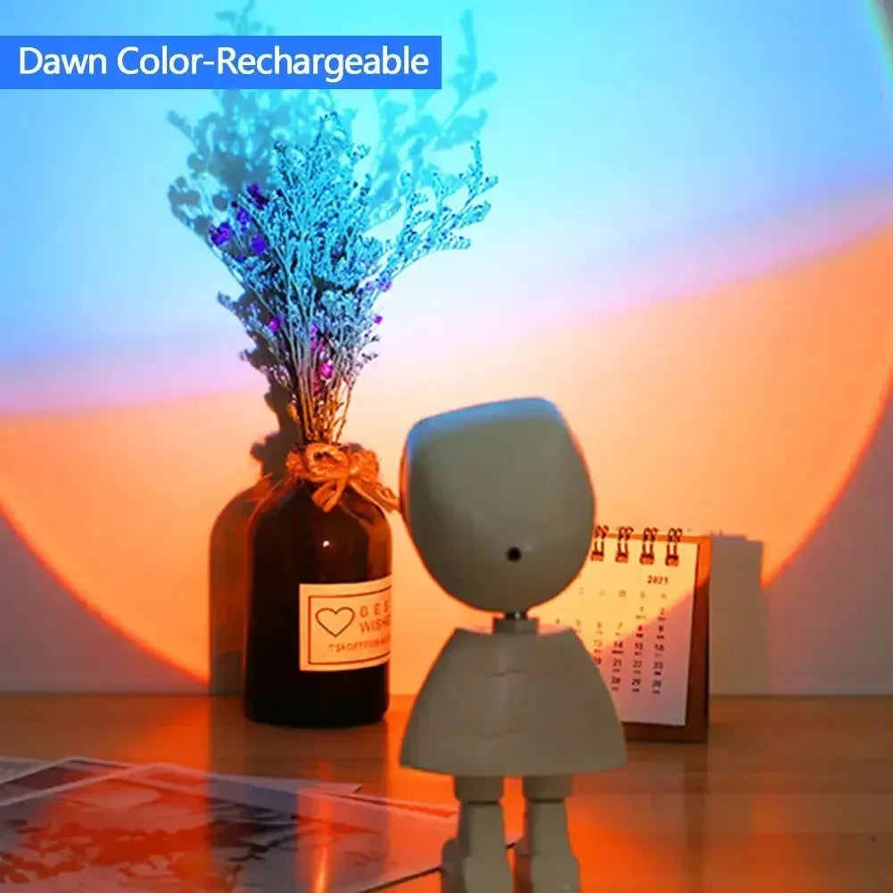 CowLost | product_id-astronaut-robot-rainbow-sunset-rechargeable-projection-night-light |12