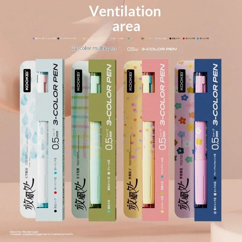 CowLost | product_id-kookei-3-color-multifunctional-gel-pen-0-5mm-for-handwriting-office-use |7