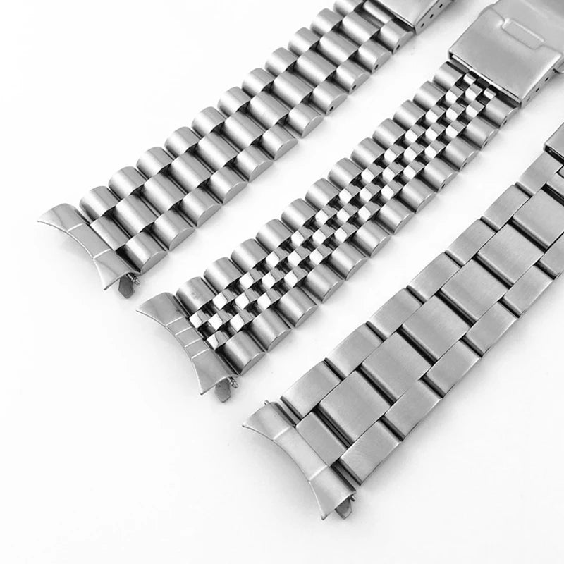 CowLost | product_id-stainless-steel-flat-curved-end-strap-connector-for-seiko-skx007-skx009-18-22mm-jubilee-oyster-bracelet |3