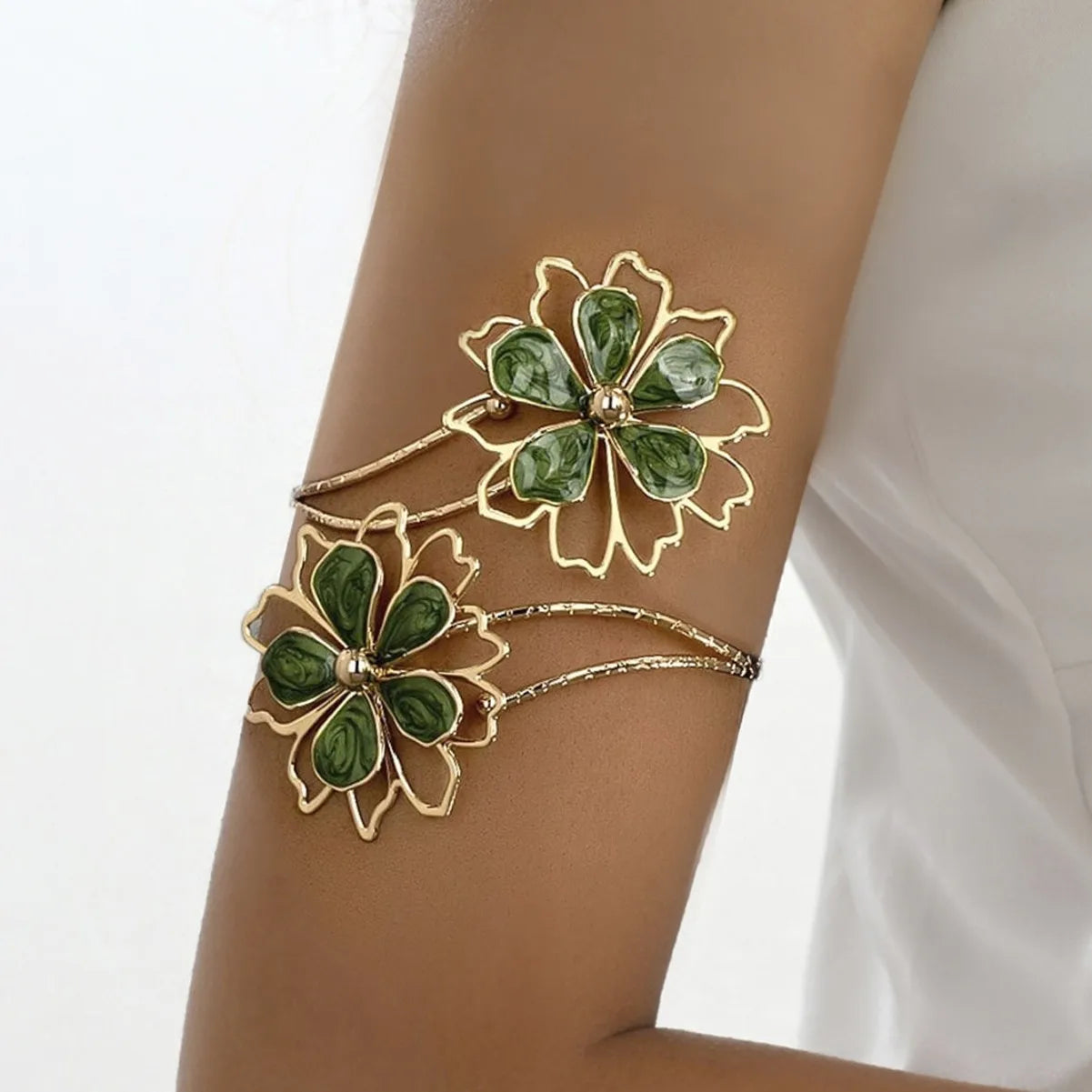 CowLost | bohemian-hollow-flower-open-upper-arm-bracelet-for-women |1