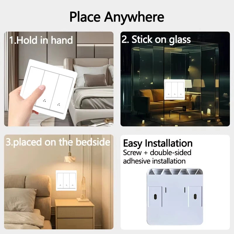 CowLost | wireless-receivers-product_id-rf433mhz-wireless-1-3-gang-wall-light-switch-panel-with-16a-relay-receiver-for-led-lamps |3