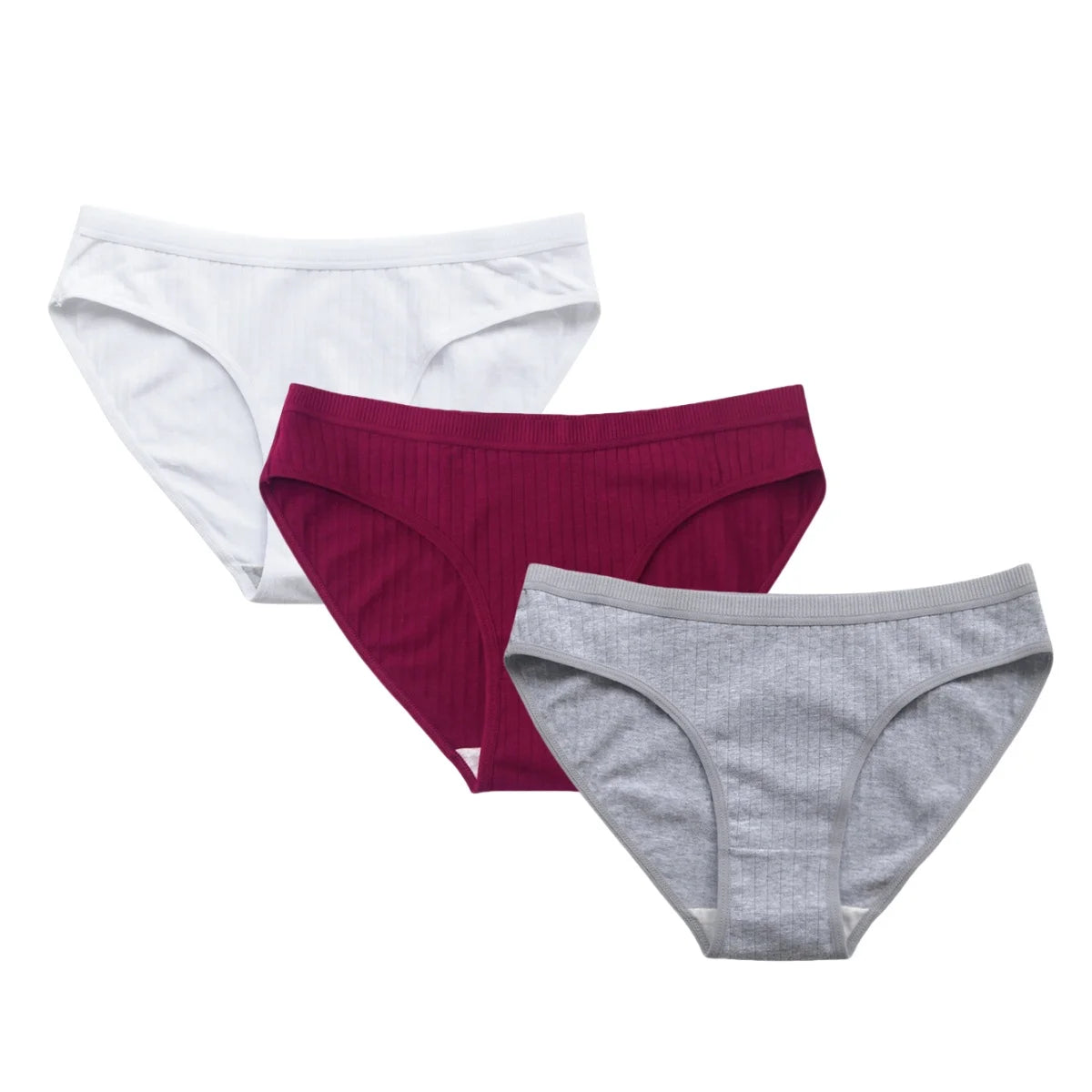 CowLost | product_id-3pcs-women-s-cotton-breathable-solid-color-brief-panties-m-xl-sexy-lingerie |20