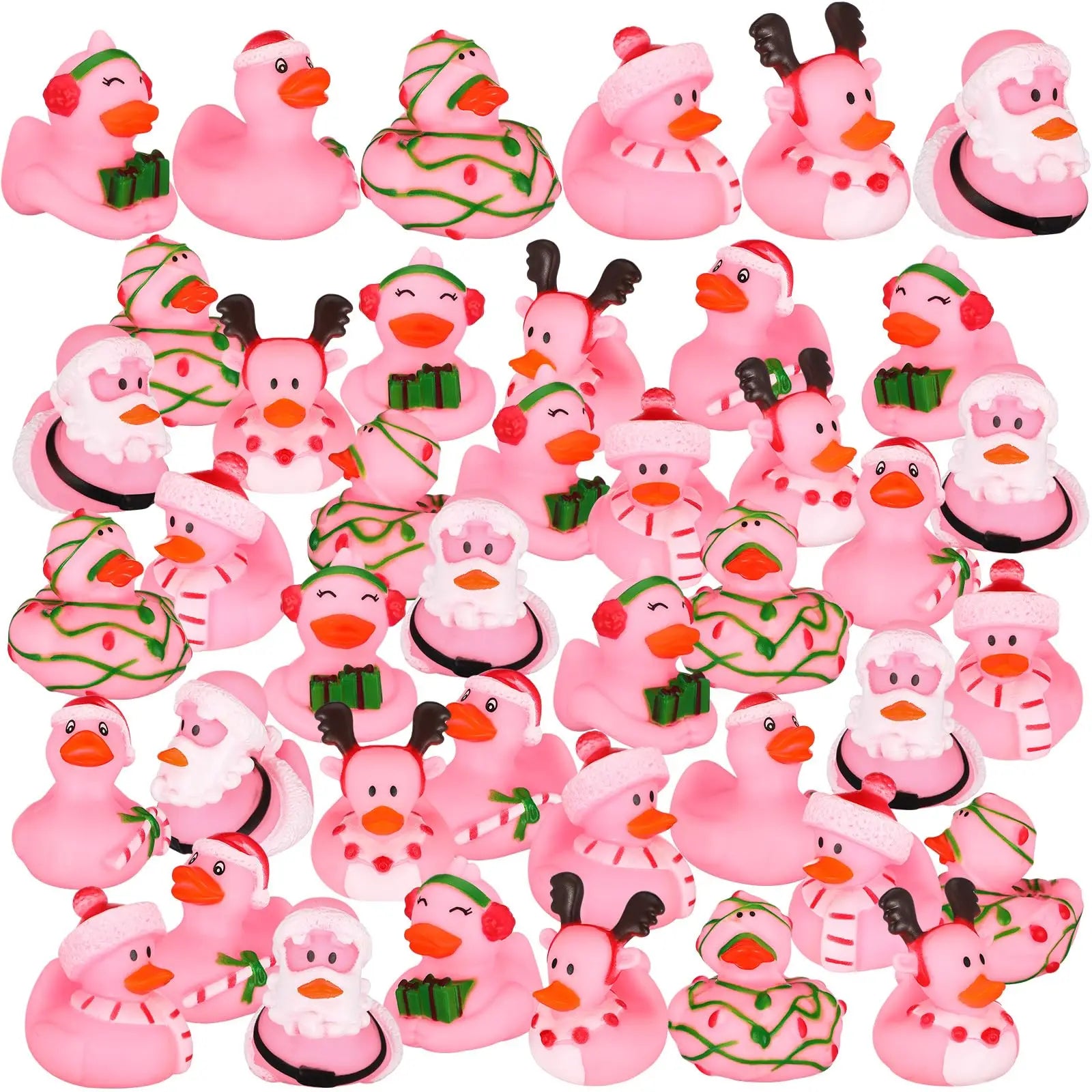 CowLost | product_id-6-12-24pcs-pink-rubber-duck-toys-bulk-mini-ducks-for-christmas-birthday-shower-party-favors-decoration |1
