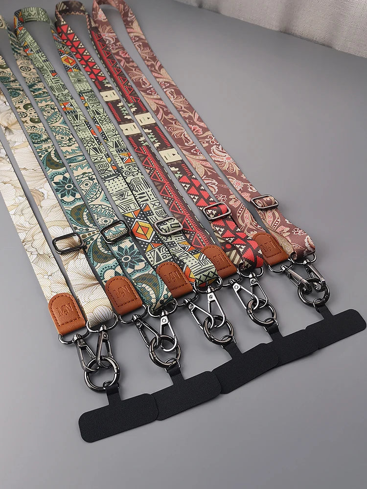 CowLost | uncategorized-adjustable-retro-pattern-crossbody-cell-phone-lanyard-with-card-gasket |7