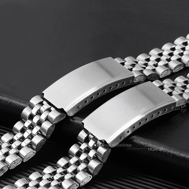 Stainless Steel Watchbands 12-22mm with Folding Clasp for Casio & Seiko