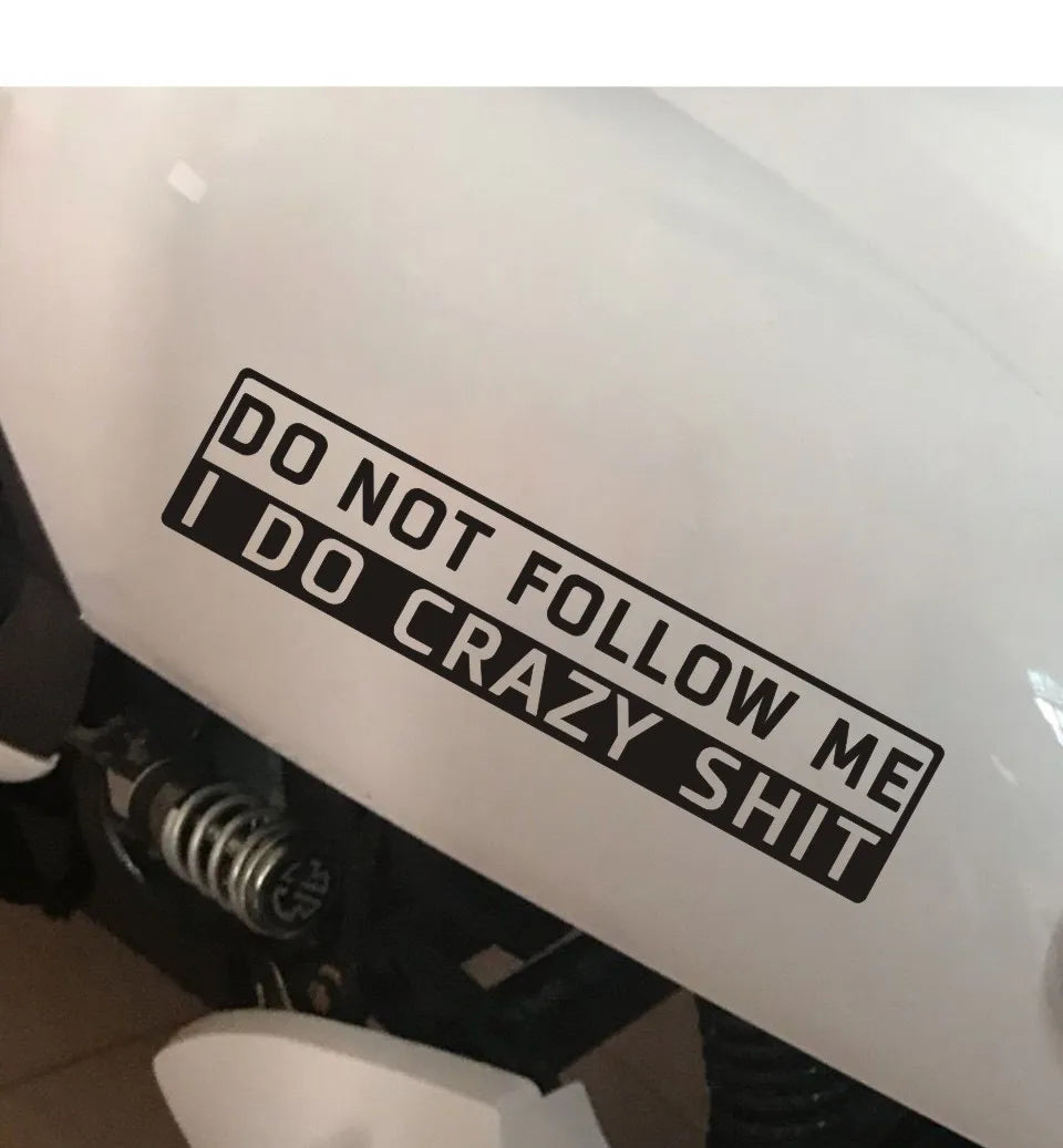 CowLost | product_id-reflective-vinyl-car-sticker-14x3cm-do-not-follow-me-funny-decal-wholesale |7