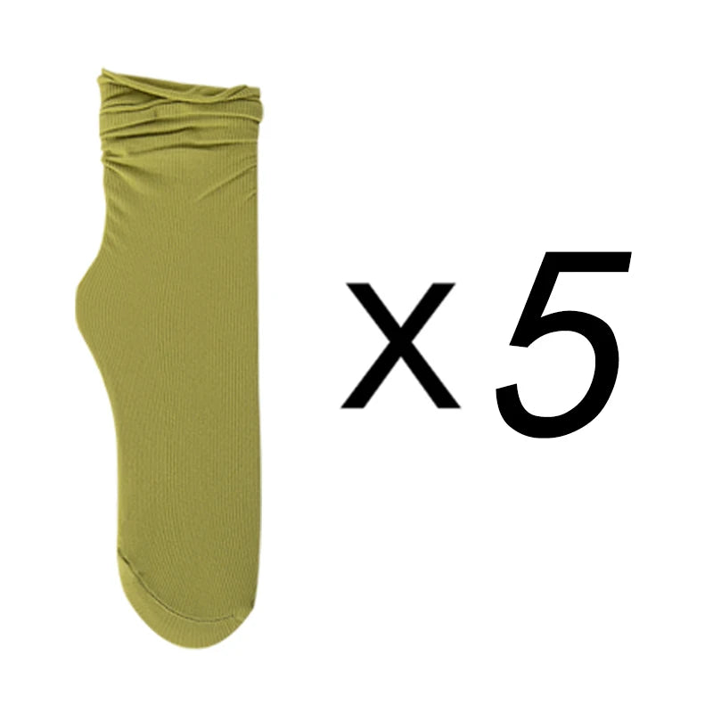 CowLost | 5-pairs-women-girls-summer-spring-thin-loose-socks-set |20