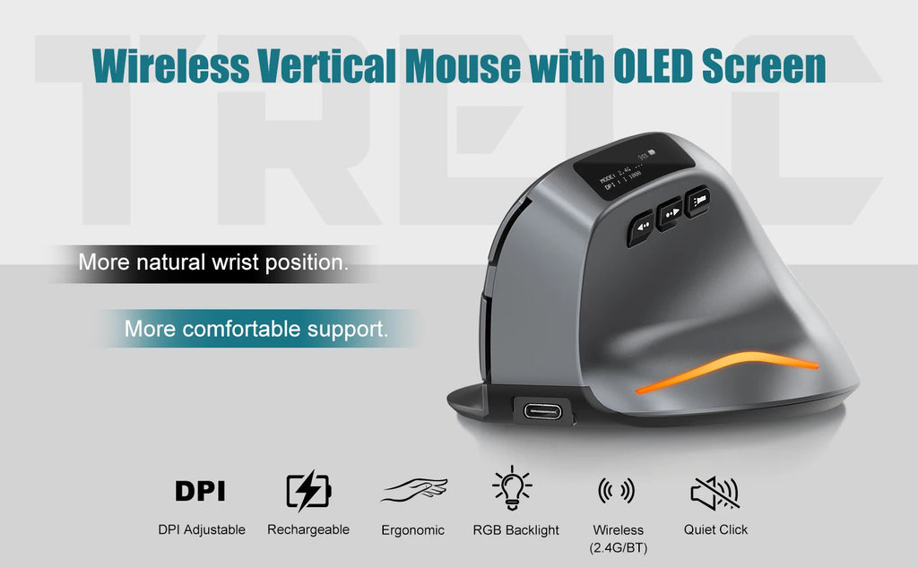 CowLost | product_id-lefon-bluetooth-wireless-vertical-ergonomic-mouse-with-oled-screen-rgb-optical-rechargeable-for-pc-and-laptop-gaming |7