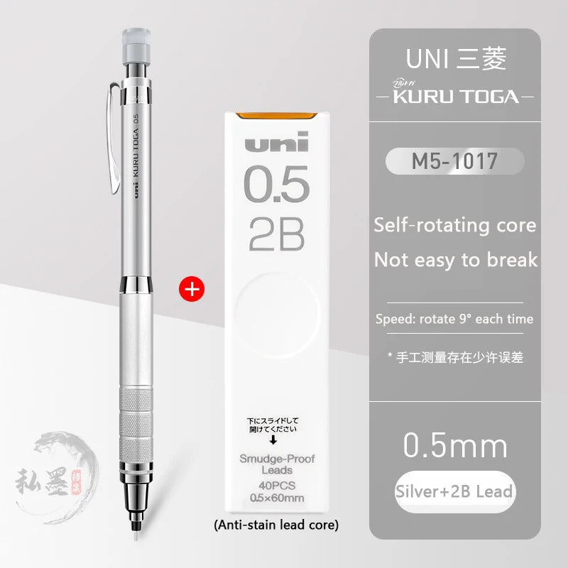CowLost | product_id-uni-kuru-toga-m5-1017-1012-0-5mm-automatic-rotating-mechanical-pencil-with-metal-grip-genuine-japan |30