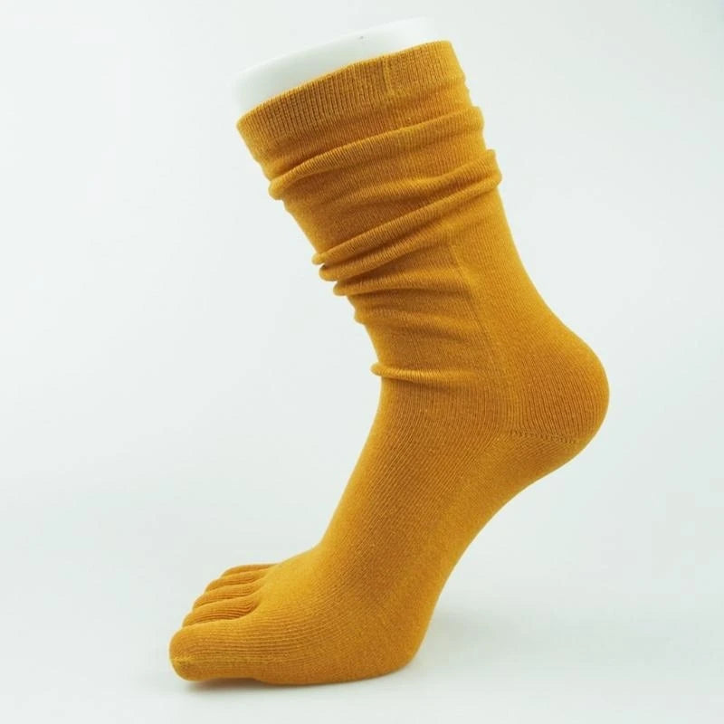 CowLost | product_id-women-s-autumn-breathable-cotton-five-finger-long-tube-toe-socks |2