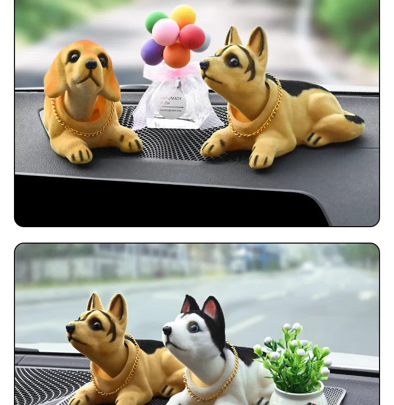 CowLost | car-doll-husky-beagle-st-bernard-shepherd-shake-head-dog-decoration-car-interior-decoration-cute-creative-gift-tabletop-ornament |16