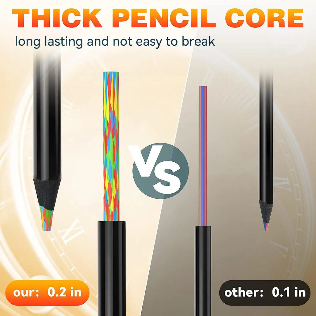 CowLost | rainbow-color-pencils-for-kids-concentric-gradient-crayons |9
