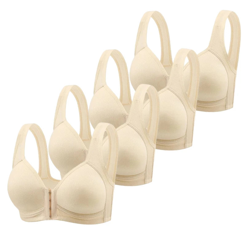 CowLost | product_id-fallsweet-4pcs-wireless-front-closure-full-coverage-push-up-bra-for-women |11