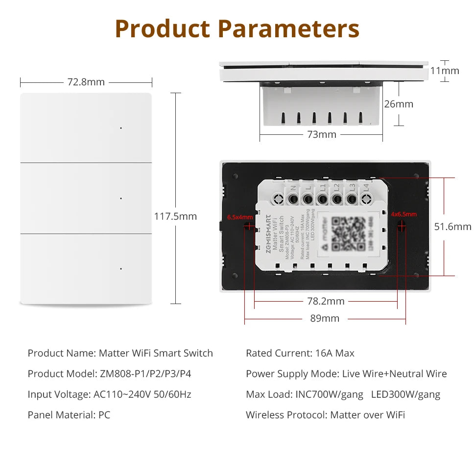 CowLost | zemismart-matter-wifi-smart-wall-light-switch-pc-material |22