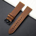 Leather Watch Strap 18-24mm for Samsung Galaxy Watch 7/6/5/4, Gear, Xiaomi, Casio Vintage Band