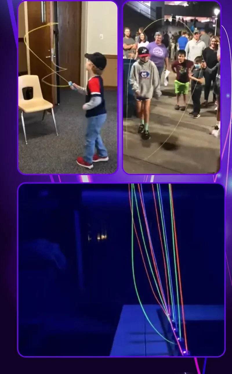 Launcher Loop Rope Toy Handheld Adjustable Speed Luminous Lasso Game for Kids and Adults