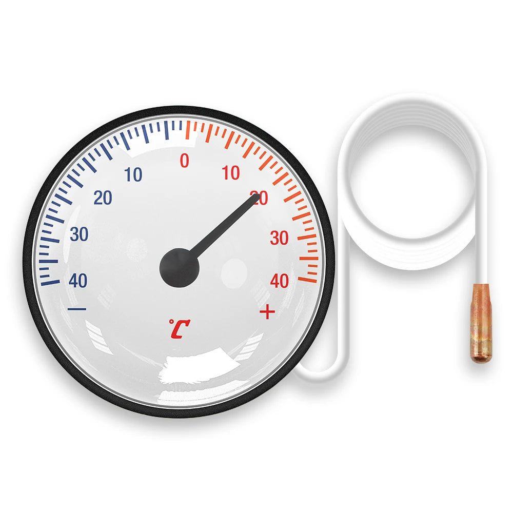 Expansion Thermometer with 1.2m Probe -40~40℃/0~120℃ Embedded for Cold Chain & Hot Spring Use