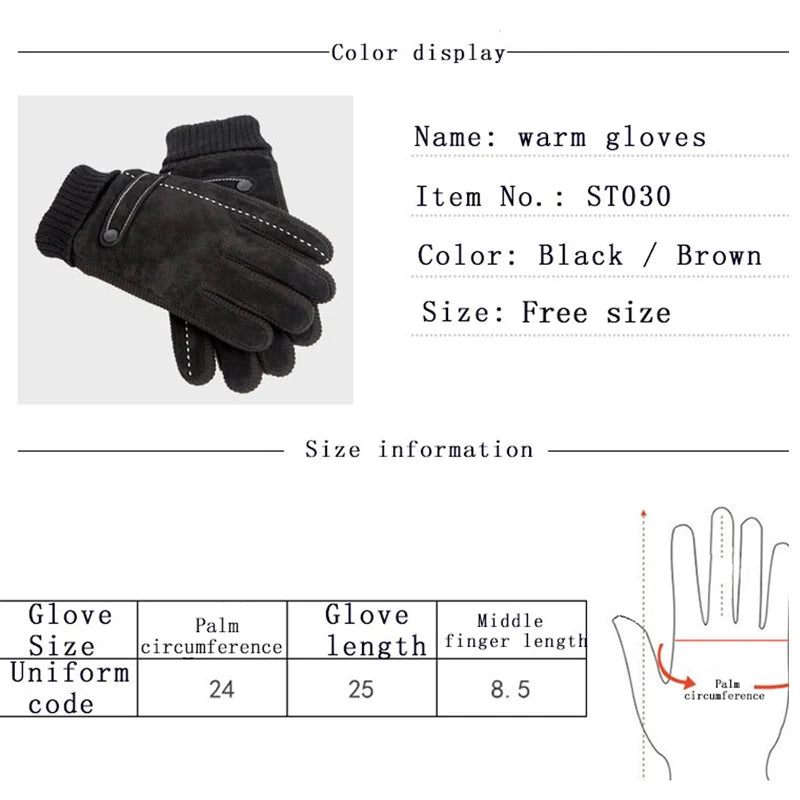 CowLost | winter-men-gloves-genuine-leather-touch-screen-warm |6