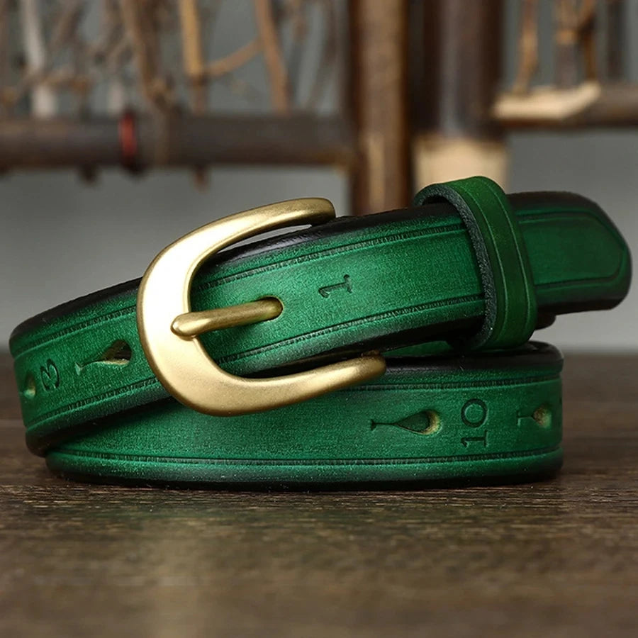 CowLost | 2-4cm-width-copper-buckle-cowskin-genuine-leather-belts-for-women |5