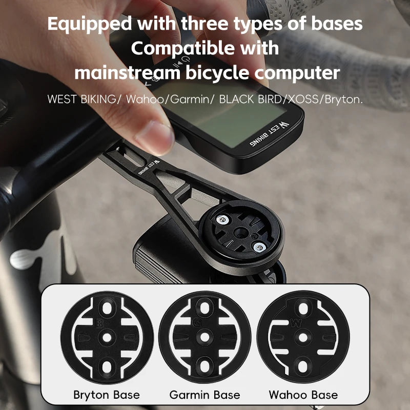 CowLost | west-biking-bicycle-computer-bracket-integrated-molding-bike-light-holder-for-garmin-bryton-bracket-mtb-road-bike-accessories |3