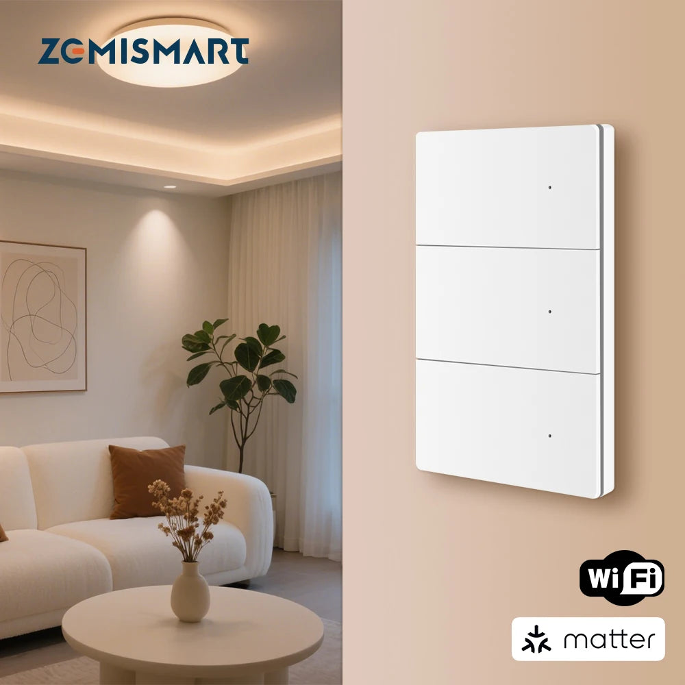 CowLost | zemismart-matter-wifi-smart-wall-light-switch-pc-material |1