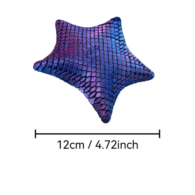 3D Printed Articulated Starfish Fidget Stress Relief Toy with Movable Joints