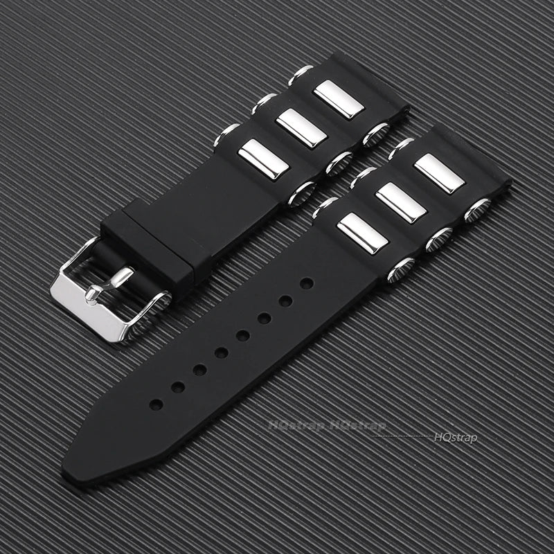 CowLost | product_id-waterproof-silicone-watchband-22-24-26mm-black-metal-buckle-replacement-strap-for-seiko-huawei |9