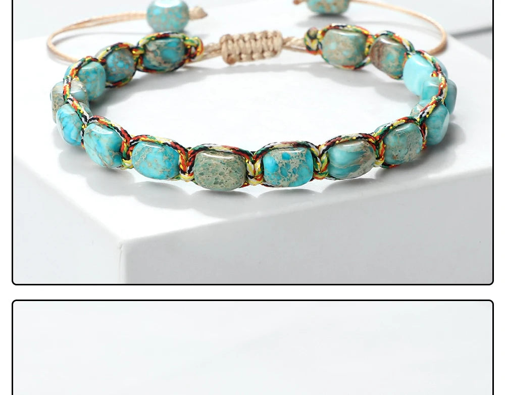 CowLost | badge-pass-holders-handmade-bohemian-imperial-stone-beaded-bracelet |20