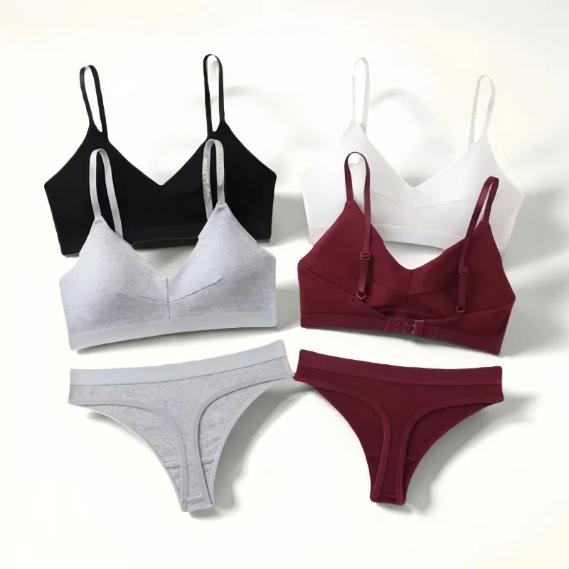 CowLost | product_id-comfort-cotton-push-up-bra-low-waist-t-back-thong-set-for-women |1