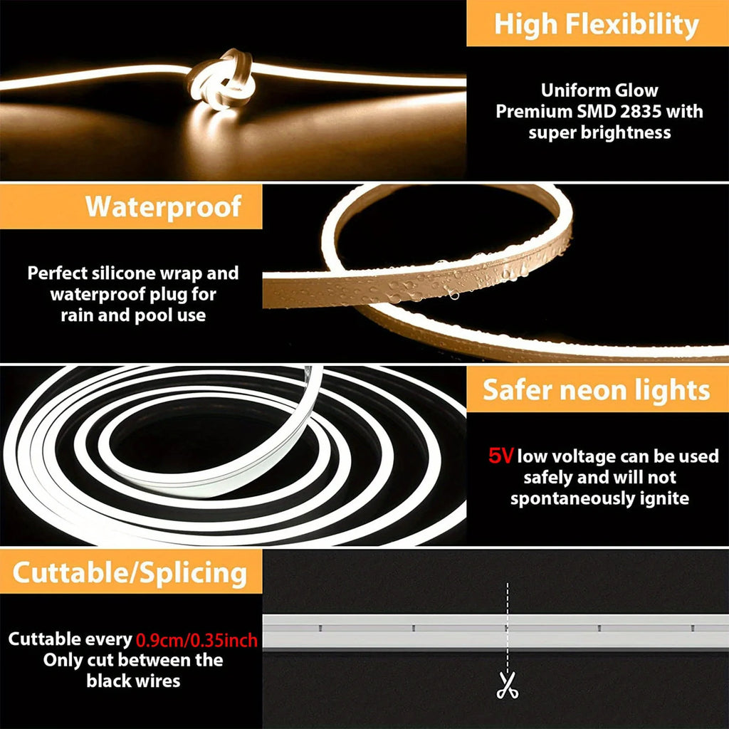 CowLost | light-ropes-strings-product_id-hand-sweep-sensor-led-strip-foldable-indoor-atmosphere-light-for-bedroom-kitchen-shelf |5
