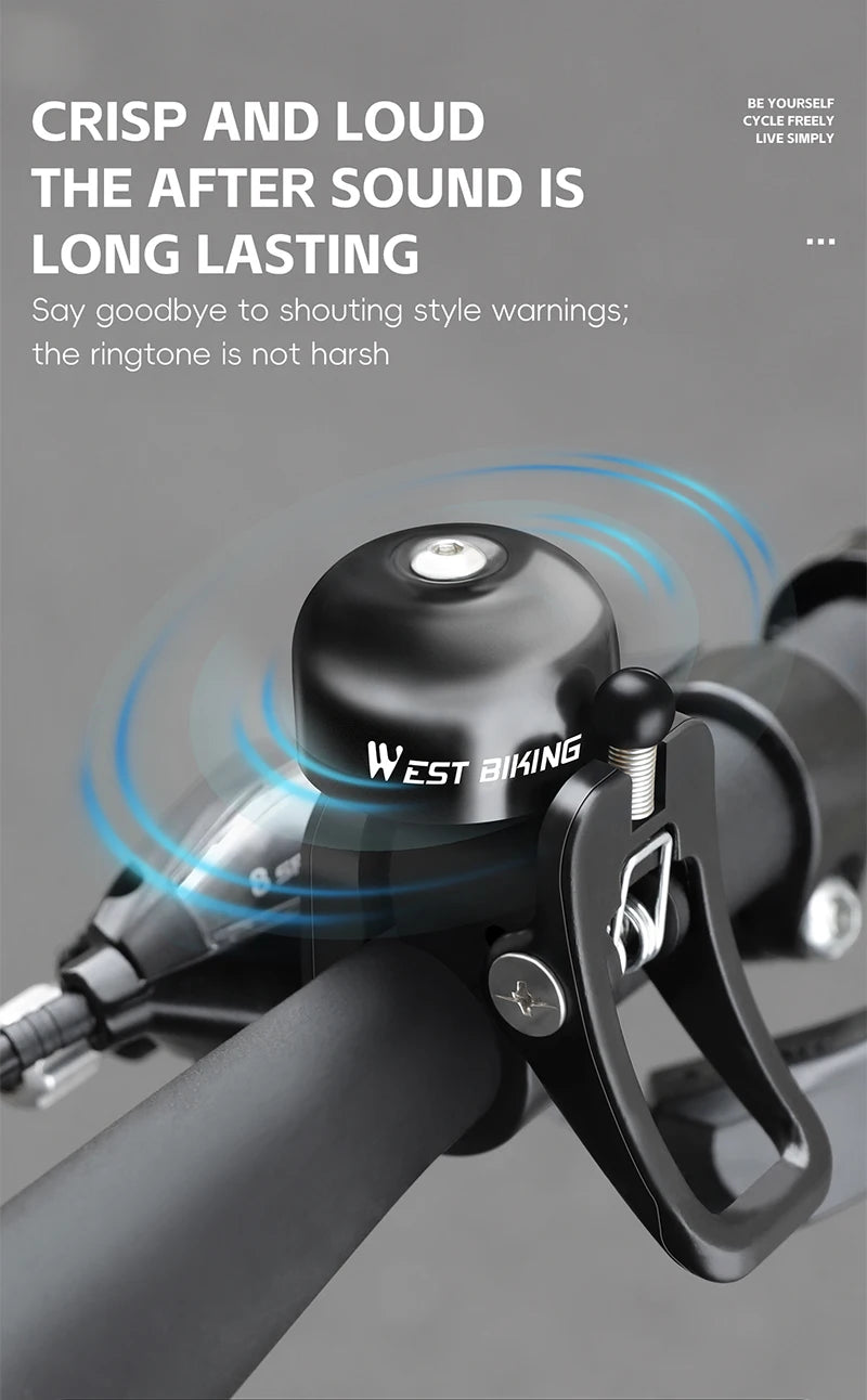 CowLost | west-biking-retro-bicycle-bell-mini-bicycle-handlebar-bell-aluminum-alloy-bike-horn-cycling-alarm-mtb-road |11