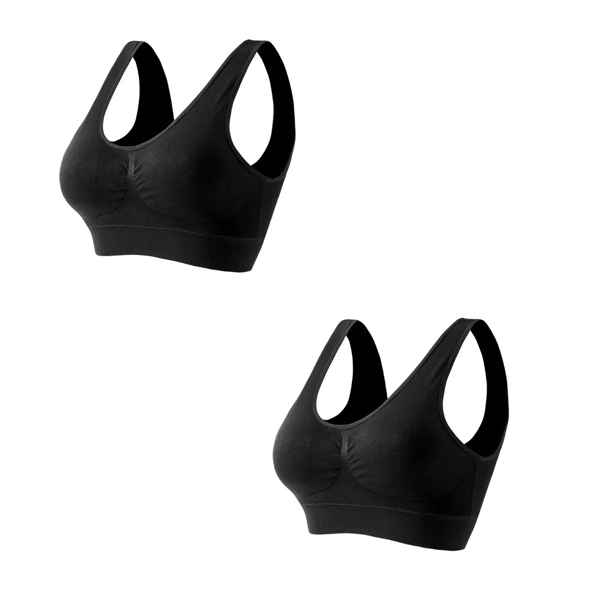 CowLost | product_id-2pcs-wireless-push-up-seamless-sports-bras-plus-size-crop-tops-for-women |17