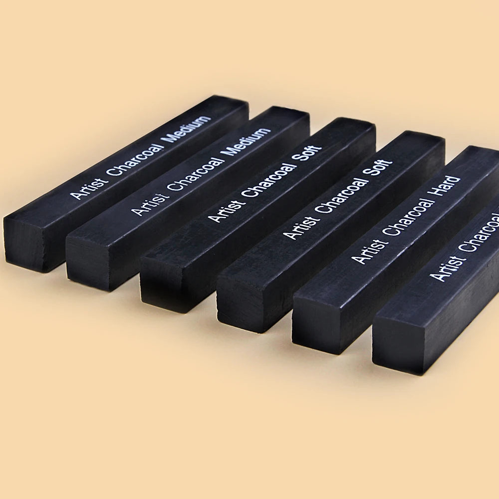 CowLost | graphite-sketch-wood-carbon-strip-set-art-student-painting-charcoal-pencil |2